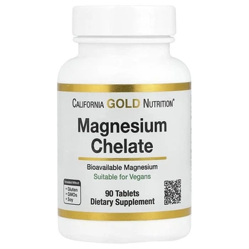 Хелатный магний California Gold Nutrition хелат магния с кальцием 90 таблеток