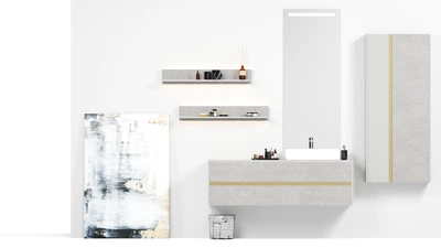 МДФ Alvic 18мм LUXE Plus&nbsp;Porcelain 01 Gold 7486 G plus (для меблевих фасадів)