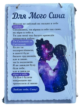 Дерев'яний постер "Правила для мого Сіна" 24*30 см, табличка, декор.