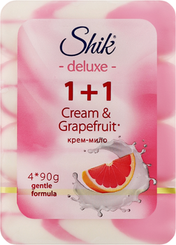 Твёрдое крем-мыло Shik 1+1 Deluxe Крем & Грейпфрут 90 г х 4 шт (4823107607882)