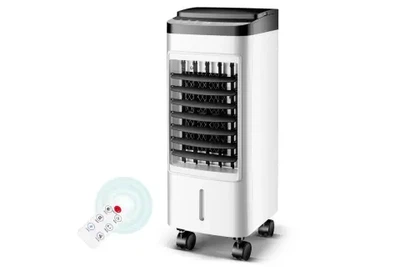 Охолоджувач повітря Germatic SK-001J, (120W, сенсорні кнопки, пульт, екран, колеса, автообіг, ємність - 5,5л, 2 контейнери для льоду)