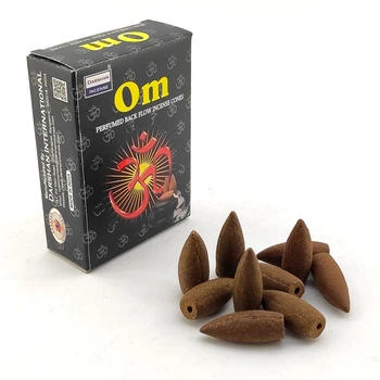Благовония Om BackFlow Cones Darshan 10шт/уп. Арома-конусы с обратным потоком Ом (35879)