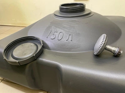 Бак для душа с лейкой 150 л для питьевой воды Н370х750х750 мм Консенсус черный
