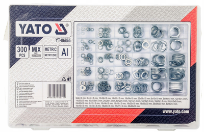 Podkładki aluminiowe YATO 5/9 - 28/36 mm 300 szt YT-06865 (5906083000324)