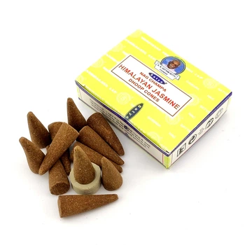 Благовония Himalaya Jasmine Dhoop Cones Satya 12шт/уп. Арома-конусы Гималайский Жасмин (35021)