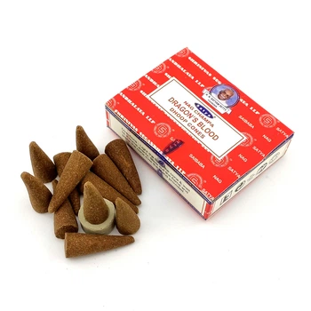 Благовония Dragon's Blood Dhoop Cones Satya 12шт/уп. Арома-конусы Кровь Дракона (35022)