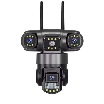 Вулична поворотна Wi-Fi IP-камера відеоспостереження EVKVO SC28 V380 Pro | 3 Лінзи | 16MP