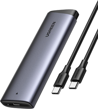 Зовнішній SSD курпус Ugreen M.2 NVMe USB 3.2 Gen2 10 Гбіт/с Алюмінієвий Сірий (35267)