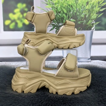 Босоножки подростковые для девочки Jong Golf кофейные на платформе 35р (22,2 см) 5826