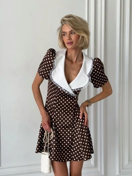 Летнее платье Jadone Fashion Симона M коричневе