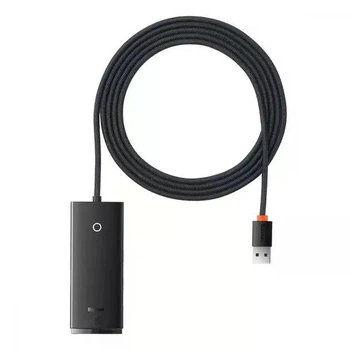 USB-хаб Baseus Lite Series 4-Port (USB-A to USB 3.0*4) 2m WKQX030201 Black