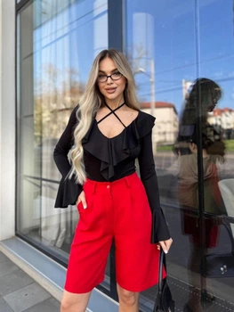 Fashions • Жіночі шорти-бермуди Сідней Fashions 58-60 червоний (5810-бу)