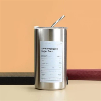 Термостакан Iced Americano 600ml c поилкой и метталической трубочкой