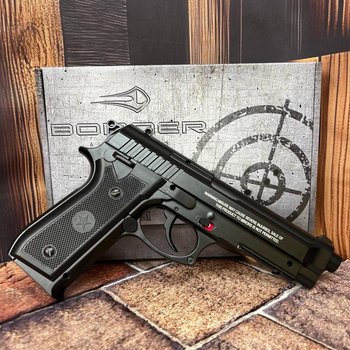 Пістолет пневматичний Borner 92 (Beretta 92) метал Black