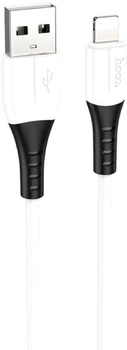 Кабель Hoco X82 USB to iP 2.4A, 1 м, silicone, silicone connectors White (6931474768544)