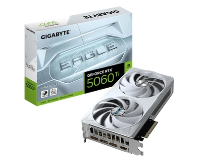 Відеокарта Gigabyte GeForce RTX 5060 Ti Eagle OC Ice 8GB GDDR7 DLSS4 (GV-N506TEAGLEOC ICE-8GD) EU