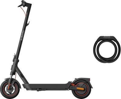 Набір Електросамокат Xiaomi Electric Scooter 5 Max Black (BHR9615GL) (1125085) + Замок до самокату Xiaomi Electric Scooter Cable Lock (001010711627)