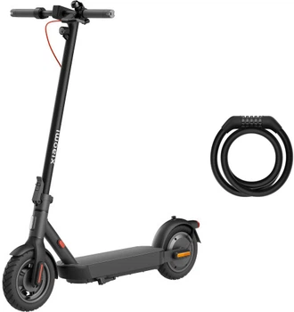 Набір Електросамокат Xiaomi Mi Electric Scooter 4 Pro Gen2 Black (001011697708) + Замок до самокату Xiaomi Electric Scooter Cable Lock (001010711627)