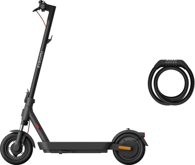 Набор Электросамокат Xiaomi Electric Scooter 5 Black (BHR9618GL) (1125083) + Замок к самокату Xiaomi Electric Scooter Cable Lock (001010711627)