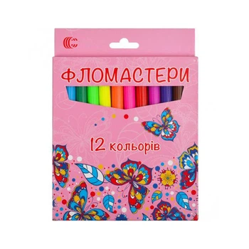 Дитячі Фломастери "Картон" 950-12 12 кольорів Вид 2