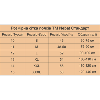 Пояc лечебно-согревающий из овечьей шерсти Nebat XXXL 58 р. (115 - 140 см)