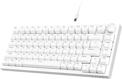 Клавіатура Ajazz AK820 Ігрова Механічна 75% Біла RGB підсвітка, синій світч