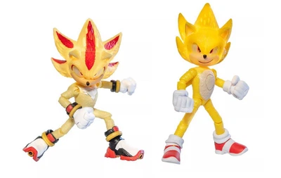 Фигурки Ёжик Соник 3 - Супер Соник и Супер Шэдоу Sonic the Hedgehog 3 Light-Up Super Sonic and Super Shadow Action Figure Set