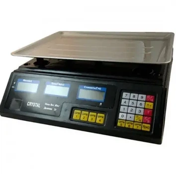 Торговые электровесы со счетчиком цены Crystal CR 50 kg 6v (2gm)