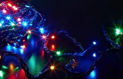 Светодиодная Гирлянда нить 401 led RGB разноцветная (черный провод)