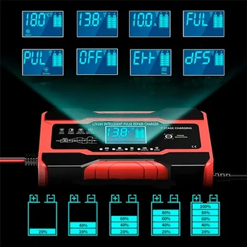 Зарядное устройство для аккумулятора 12v 10a 24v 5a компактное 180 вт