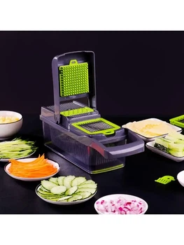 Многофункциональная овощерезка Safe Slice Mandoline 16 в 1 защита рук противоскользящие ножки