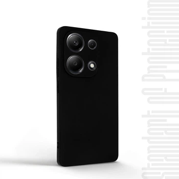 Силиконовый чехол Matte Slim Fit для Xiaomi Redmi Note 13 Pro 4G Black