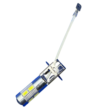Автомобильные светодиодные LED/ЛЕД лампы в фару H3 12V 10 smd + ЛИНЗА