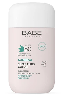 Солнцезащитный минеральный флюид с тонирующим эффектом с SPF 50 - Babe Laboratorios Sunscreen Mineral Fluid Color 50ml (1277050-1719634143-2)
