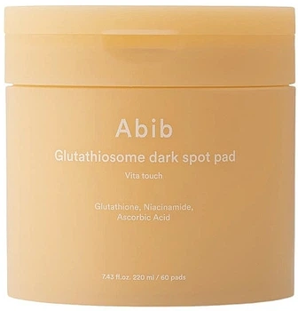 Увлажняющие и осветляющие пэды для лица - Abib Glutathiosome Dark Spot Pad Vita Touch 60шт (1447523-34097809)