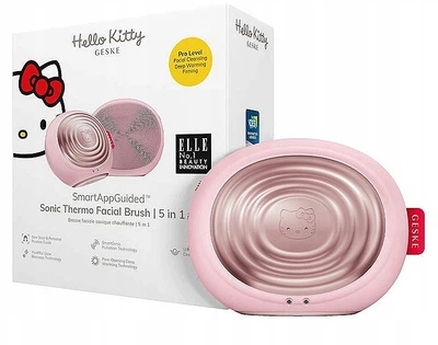 Електронна звукова термо щітка для обличчя, рожева - Geske Sonic Thermo Facial Brush 5 In 1 By Hello Kitty (1448467-27237010)