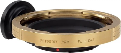 Адаптер для крепления объектива Fotodiox Pro PL-EOS Черный-Золотой Б/В