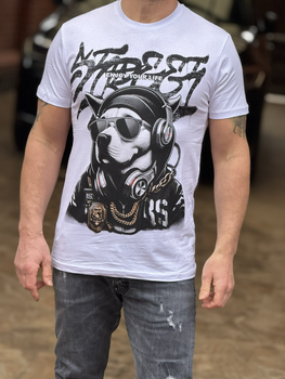 Футболка мужская Daniel Jones Дог M-XXL арт.2359, XL,Белый