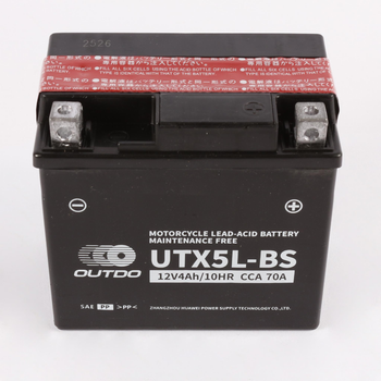 Мото акумулятор OUTDO AGM (-/+) 12V 4Ah (70A) Під болт UTX5L-BS (AKBMI1003)
