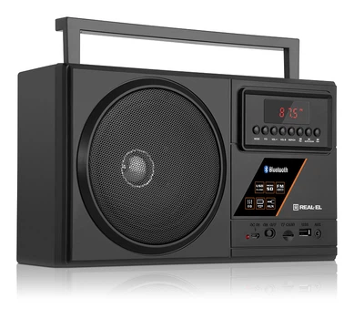 Портативный радиоприемник REAL-EL X-700 black Refurbished