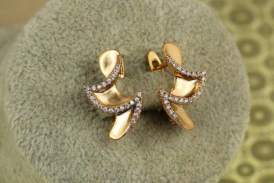 Сережки Xuping Jewelry кубізм 2 см золотисті