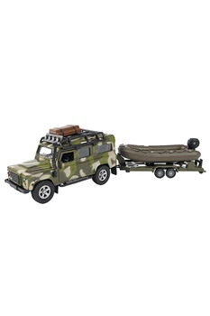 Игровой набор – LAND ROVER DEFENDER МИЛИТАРИ с лодкой цвет разноцветный TECHNODRIVE ЦБ-00246792