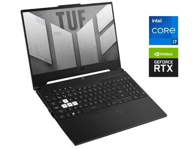 Игровой ноутбук Б-класс Asus TUF Dash F15 FX517ZR / 15.6" (1920x1080) IPS / Intel Core i7-12650H (10 (16) ядер по 3.5 - 4.7 GHz) / 16 GB DDR5 / 1000 GB SSD NVMe / nVidia GeForce RTX 3070, 8 GB GDDR6, 256-bit / WebCam б/у