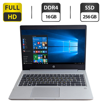 Ноутбук Б-клас HP ProBook 440 G7 / 14" (1920x1080) IPS / Intel Core i3-10110U (2(4) ядра по 2.1-4.1GHz) / 16GB DDR4 / 256 GB SSD / UHD Graphics / WebCam б/в