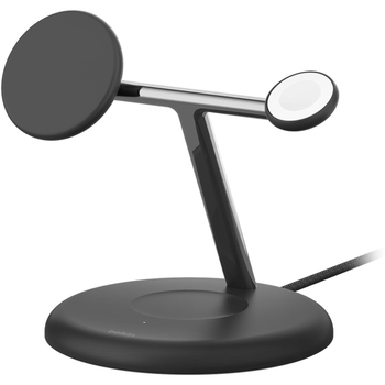 Бездротовий зарядний пристрій Belkin BoostCharge Pro 3-in-1 Magnetic Wireless Charging Stand with Qi2 (WIZ023TTBK) Black