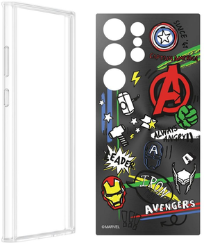 Панель Samsung Marvel Back Plate для Samsung Galaxy S23 Ultra Black (GP-TOS918HICBW)