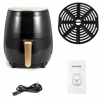 Аерогриль Maxtop електрична, безмасляна, на 6 л, для смаження, 3600w чорна (EBA4)