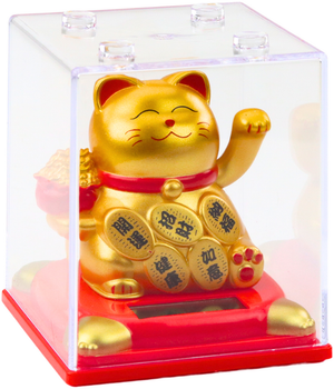 Статуетка Lean Toys Китайський кіт щастя у вітрині золотистий 9.5 см (24557) (5905991056843)