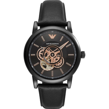 Чоловічий годинник EMPORIO ARMANI Automatic Black Leather AR60012