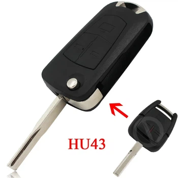 Корпус викидного ключа для Opel 3 кнопки лезо HU43 Galakeys (для переробки)